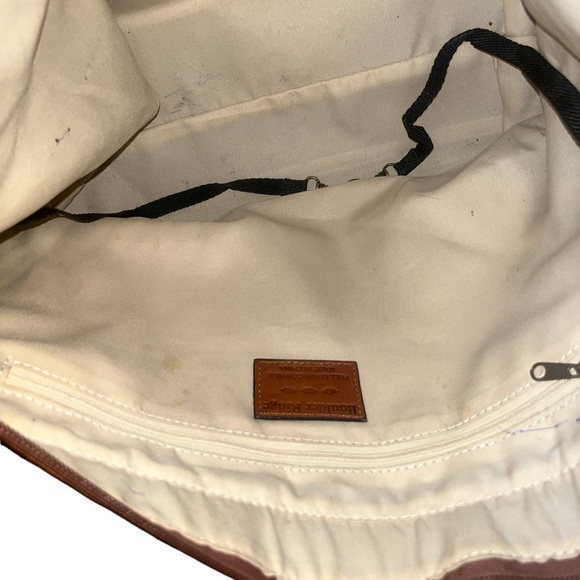 Vintage Boulder Ridge Full Grain Cowhide Leather Large Brown Tote Shoulder Bag - Picture 13 of 14